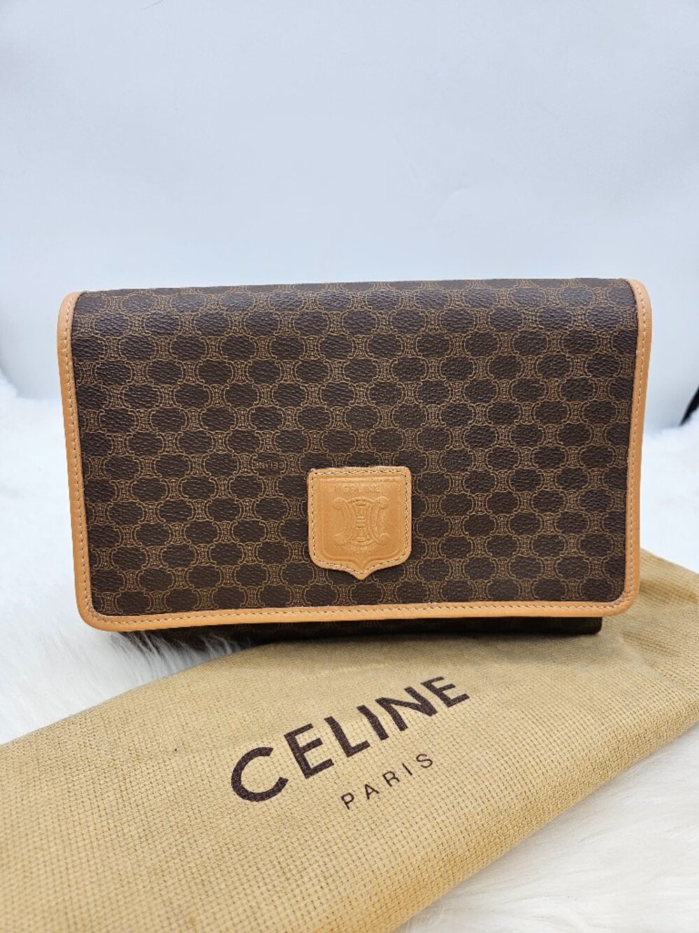 Céline  Macadam Coated Canvas shoulder bag